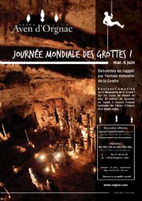 Journée Mondiale des Grottes !. Le mardi 6 juin 2017 à Orgnac-l'Aven. Ardeche.  09H00